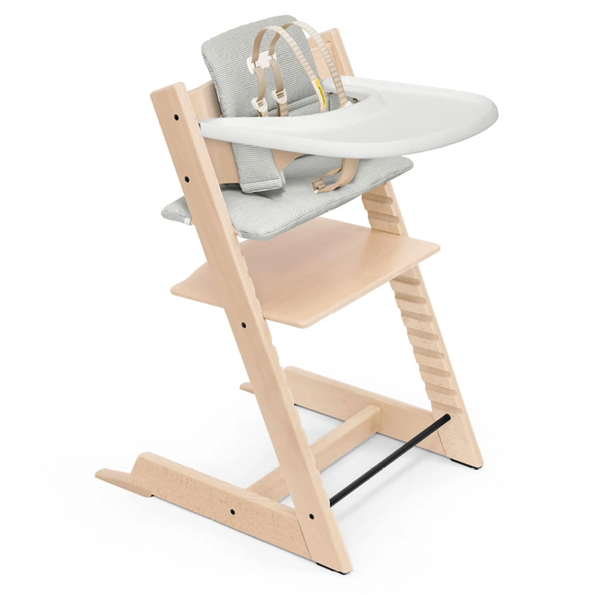 Stokke Chaise Haute Tripp Trapp® + Coussin avec Cabaret Tripp Trapp® - Naturel C