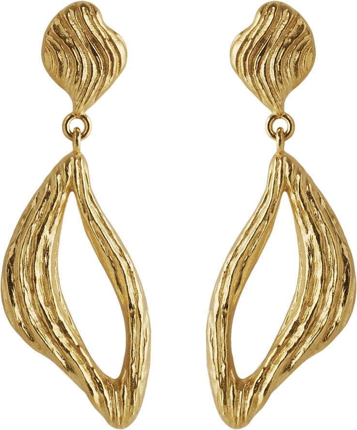 Pernille Corydon Jewellery Flowing Dreams Earrings length 30 mm Gold