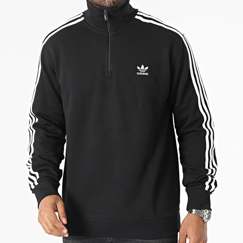 Sweat Zippé A Bandes 3 Stripes IL2503 Noir
