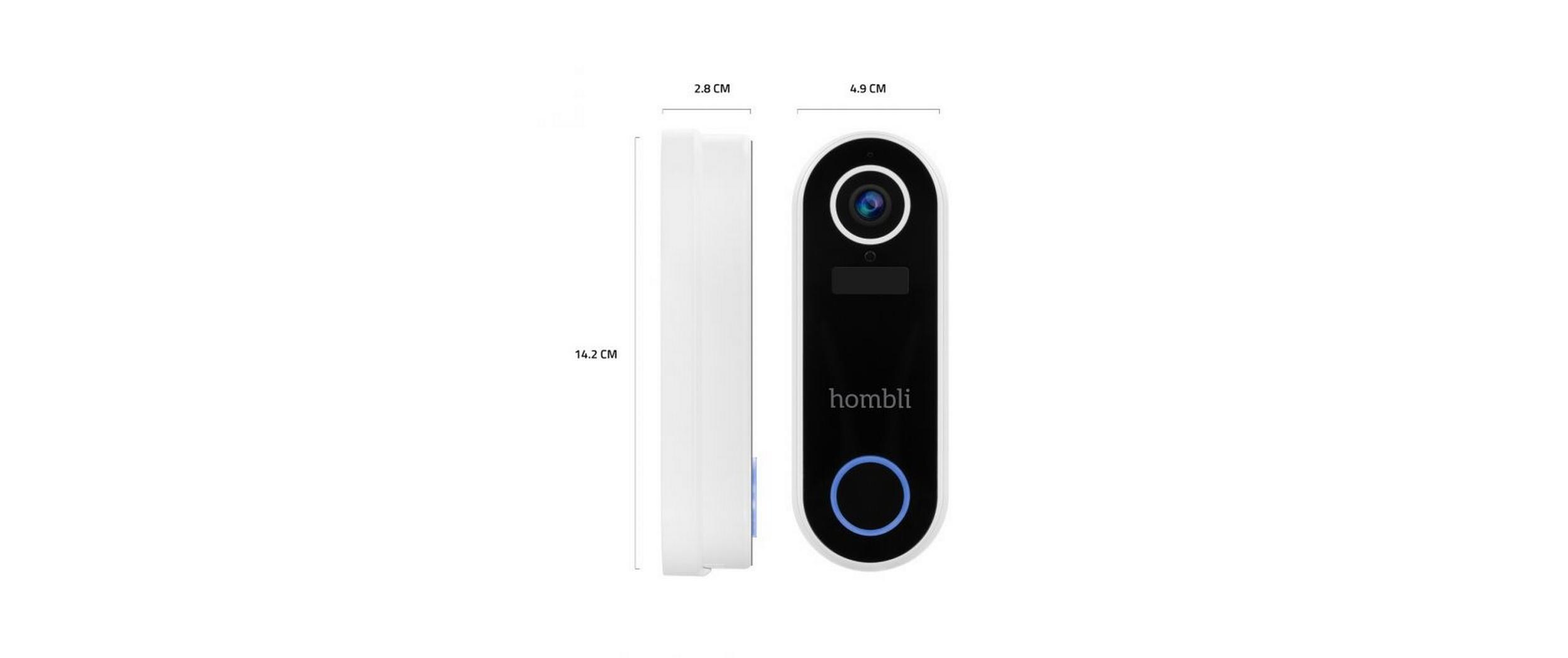 Smart Doorbell Pack, Weiss<br>Hombli Smart Doorbell 2 und Hombli Chime 2 Türgong