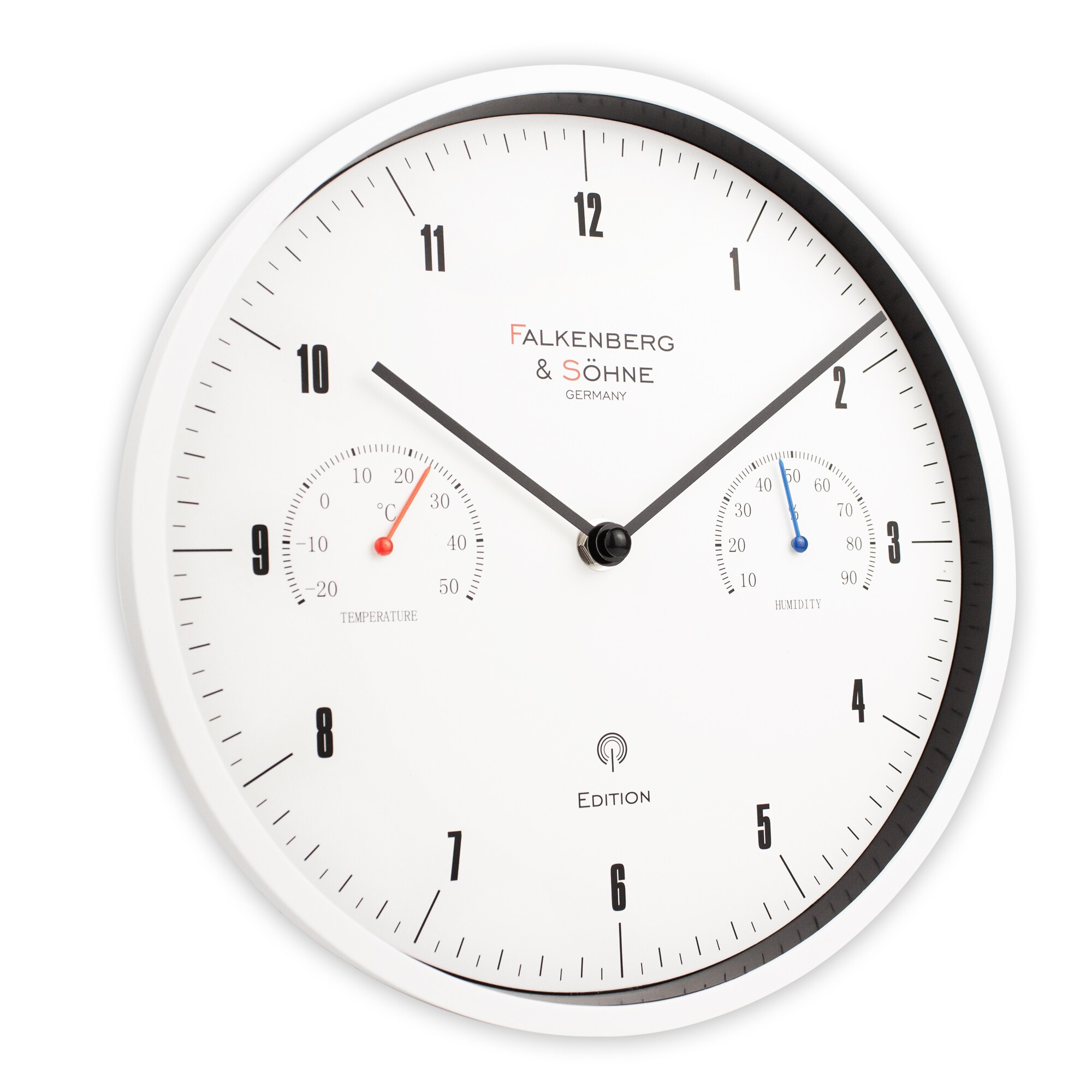 Falkenberg & SöhneFunkwanduhr Lautlos Thermo- / Hygrometer250 mm
