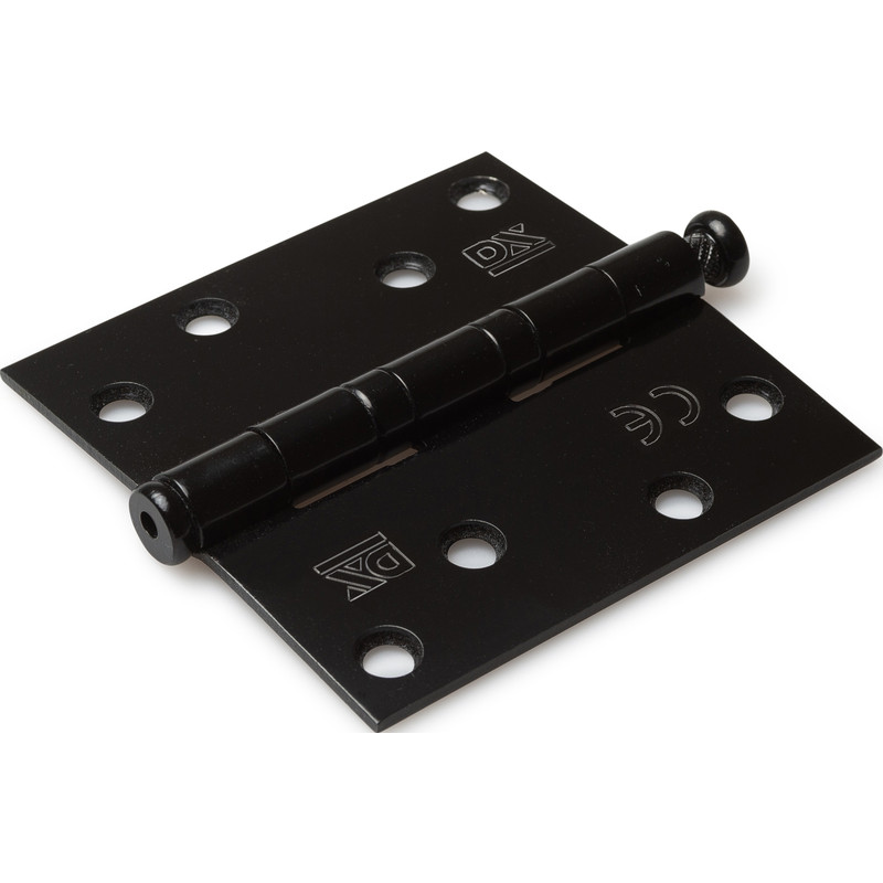 DX kogellagerscharnier zwart RVS 89x89mm