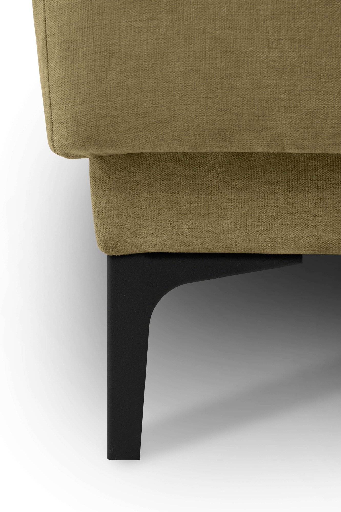 GOODproduct Ecksofa »Polsterecke Oland, Struktur, Flachgewebe, Luxus-Microfaser, Boucle« L-Form, 289 cm, Wellenunterfederung, Skandi-Design, Metallfüsse