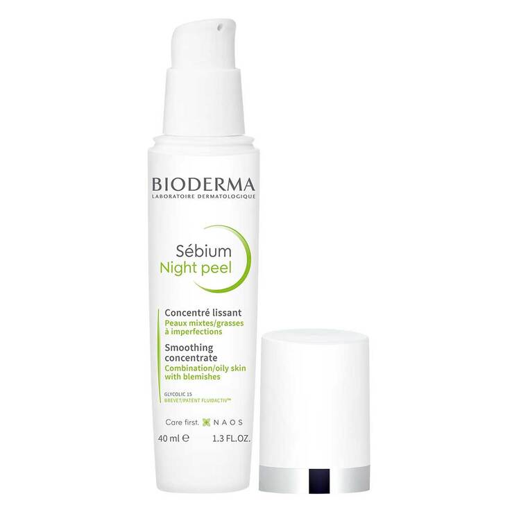 Bioderma Sebium Night peel Creme für unreine, ölige, zu Akne neigende Haut, 40 ml
