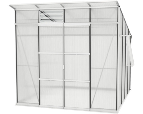 Vitavia Playa 7600 kas, 6 mm dubbelwandige polycarbonaat panelen met funderingsframe, 258 x 291,6 cm, aluminium