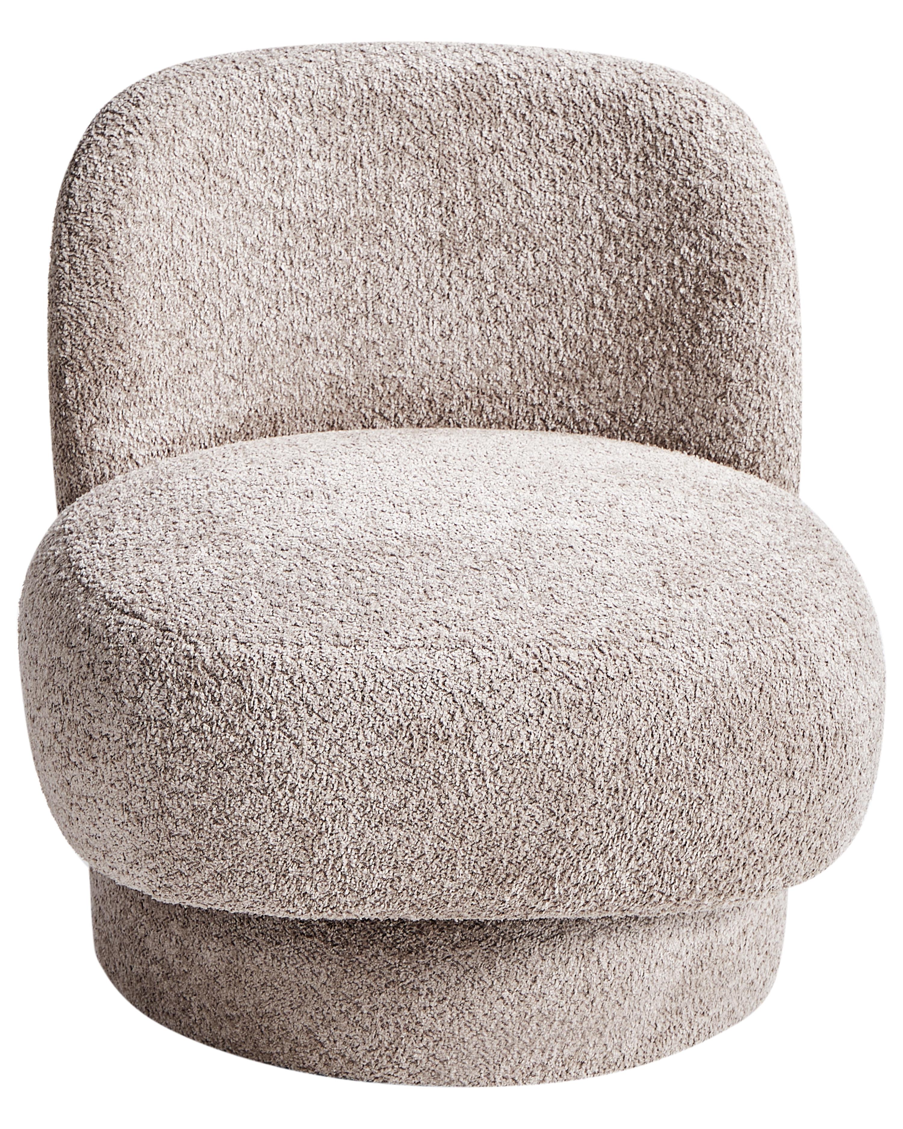 Draaifauteuil AYLO Bouclé Taupe