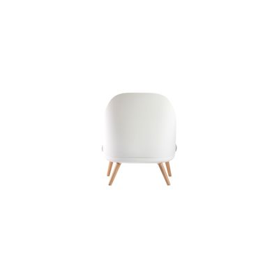 Fauteuil COCOON - Pied en hêtre massif - gris et blanc