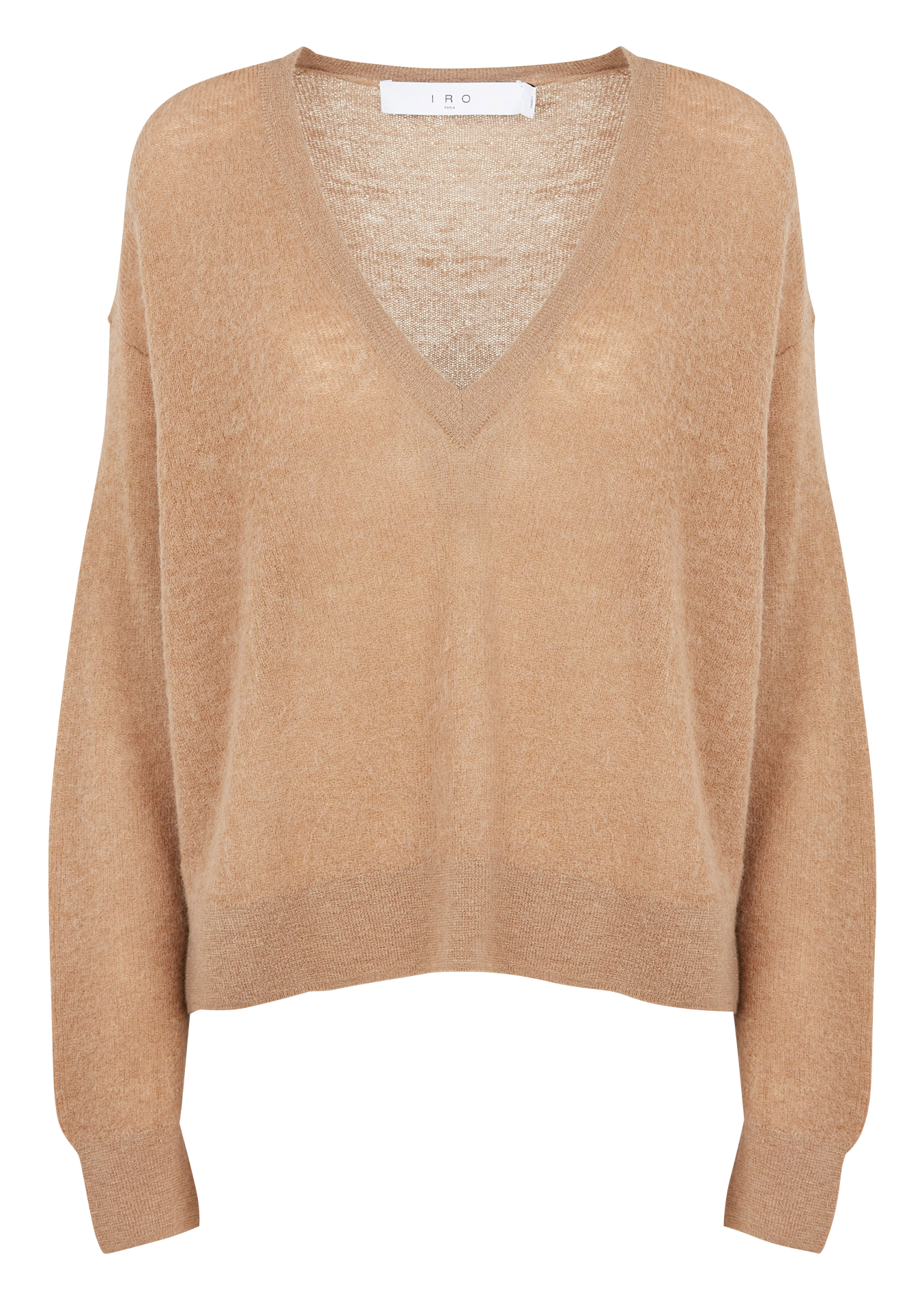 BALL - Pull col V en alpaga et laine mélangés| Beige