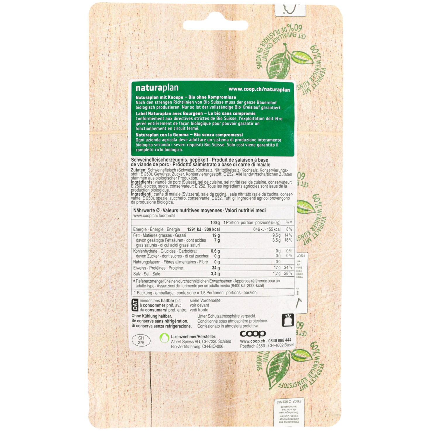 Naturaplan Bio Bündner Coppa