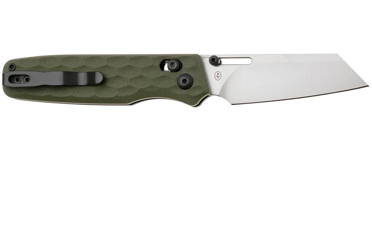 Kizer Vanguard Task V3641C3 Satin 154CM, Green G10, zakmes, Nick Consoli design