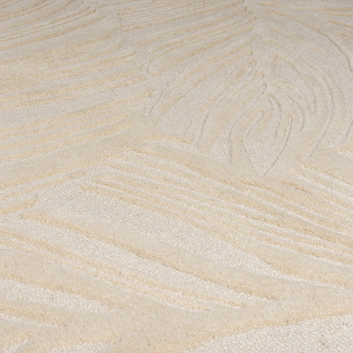 Modern vloerkleed - Solacio Leaves Beige