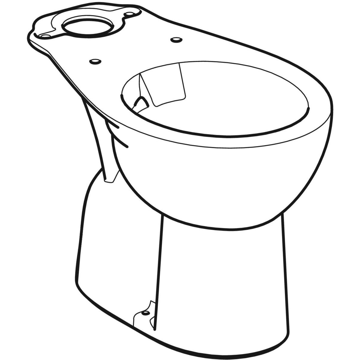 Geberit Bastia duoblokpot diepspoel Rimfree zonder reservoir 40cm hoog wit