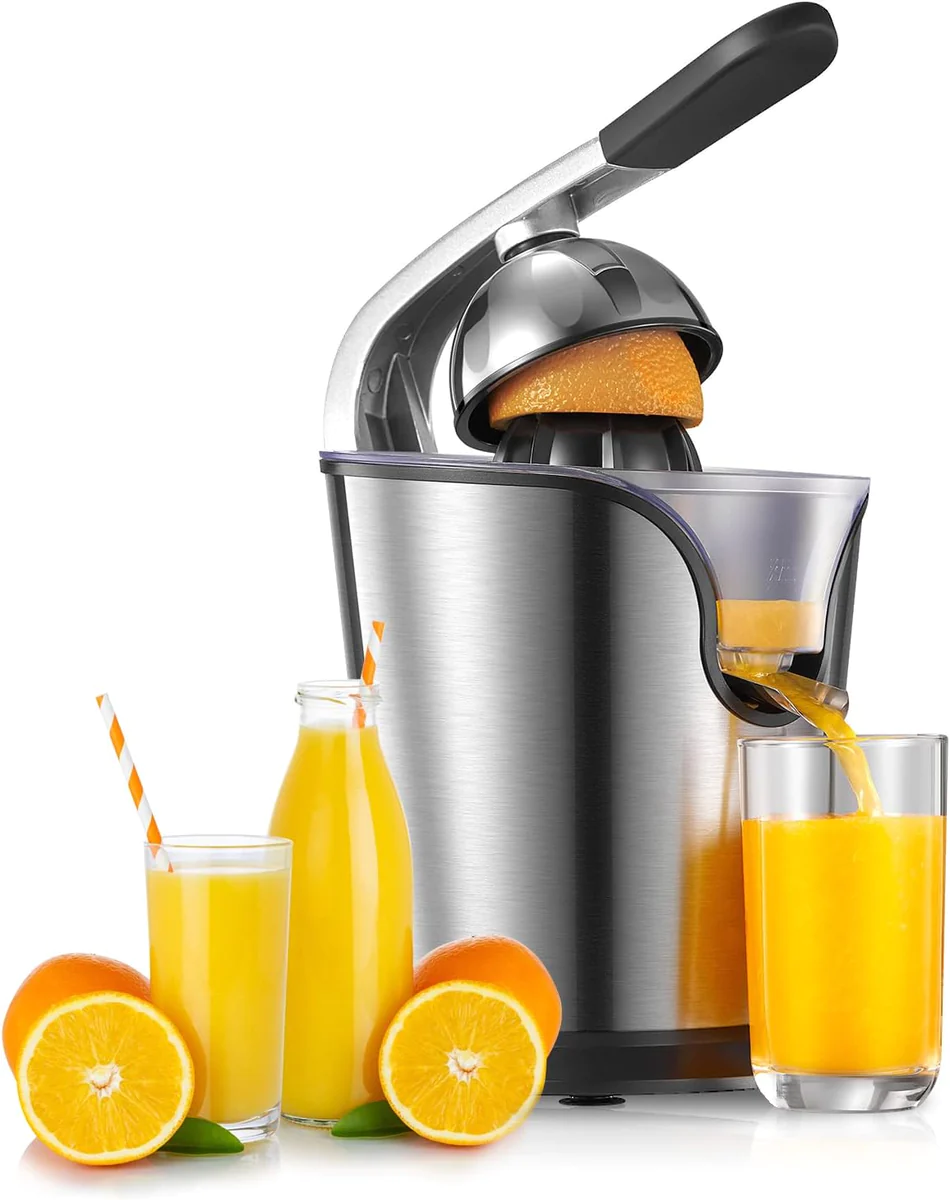 Presse Agrumes électrique levier professionnel Inox 160W gris Vendos85