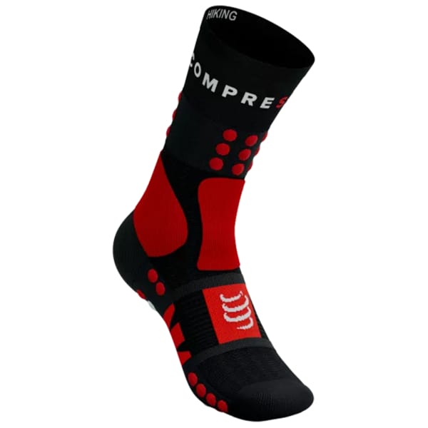 Chaussette randonnée COMPRESSPORT HIKING SOCKS BLACK/RED/WHITE