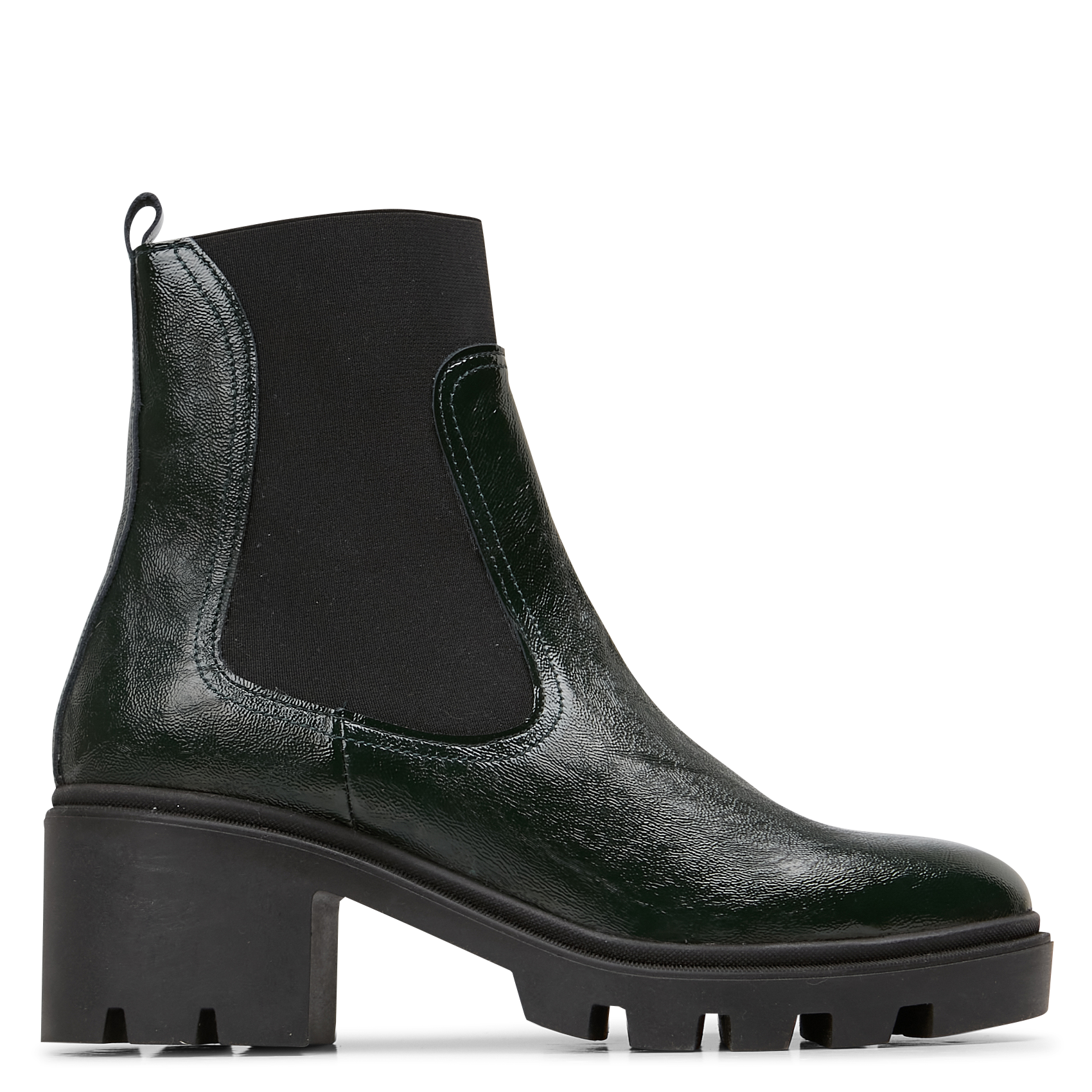 PUCA - Boots à talon en cuir brillant | Vert