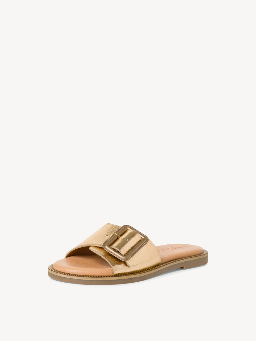 Leren Slipper - goud