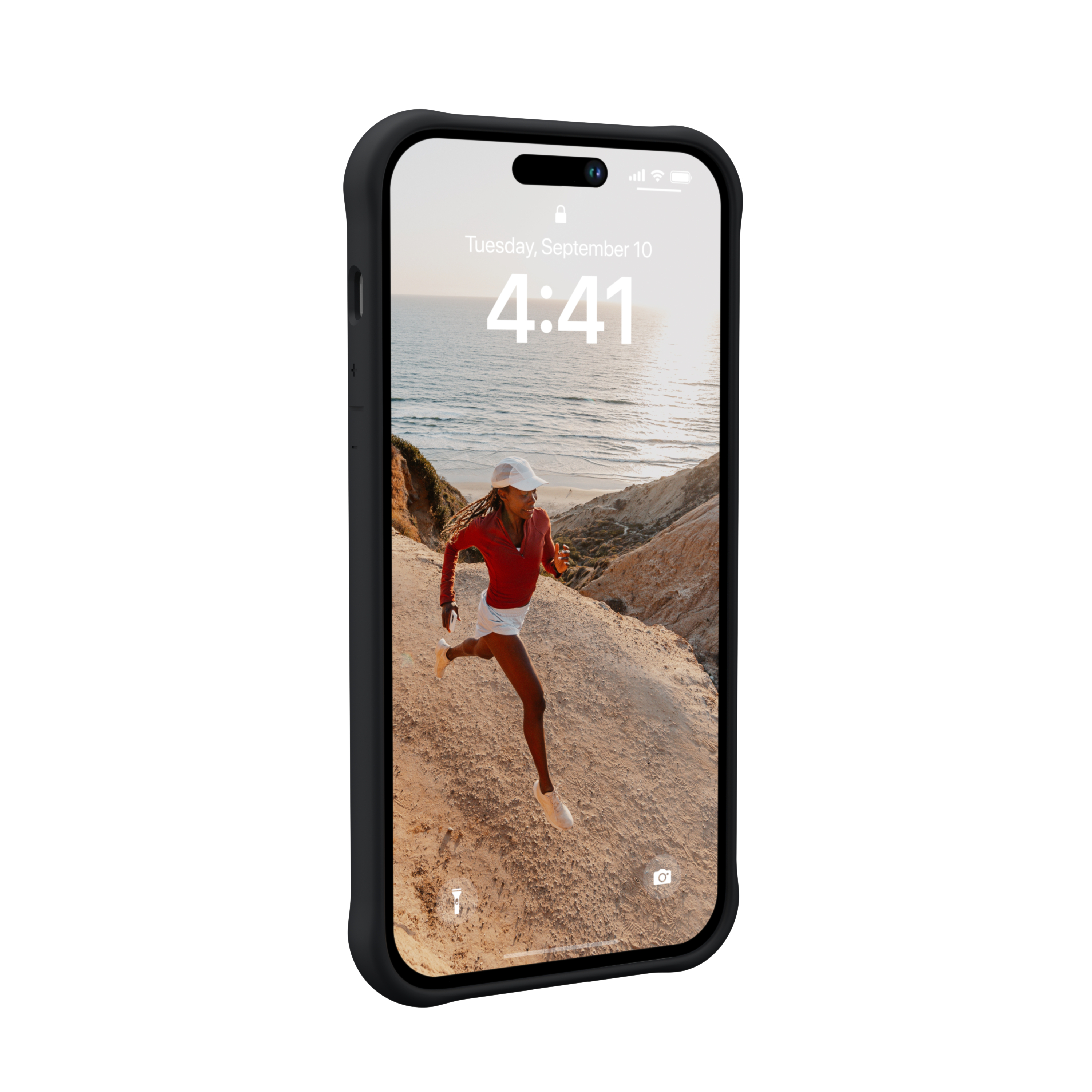 UAG Urban Armor Gear [U] - iPhone 14 Pro Max Antimikrobielle Hybrid MagSafe Hardcase Schutzhülle Dot (114083314040) - Schwarz