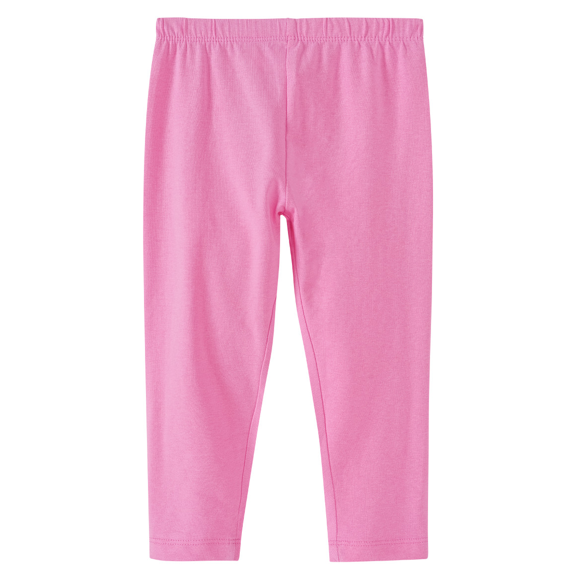 Famy 2 Mädchen Capri-Leggings im Basic-Look rosa / weiss