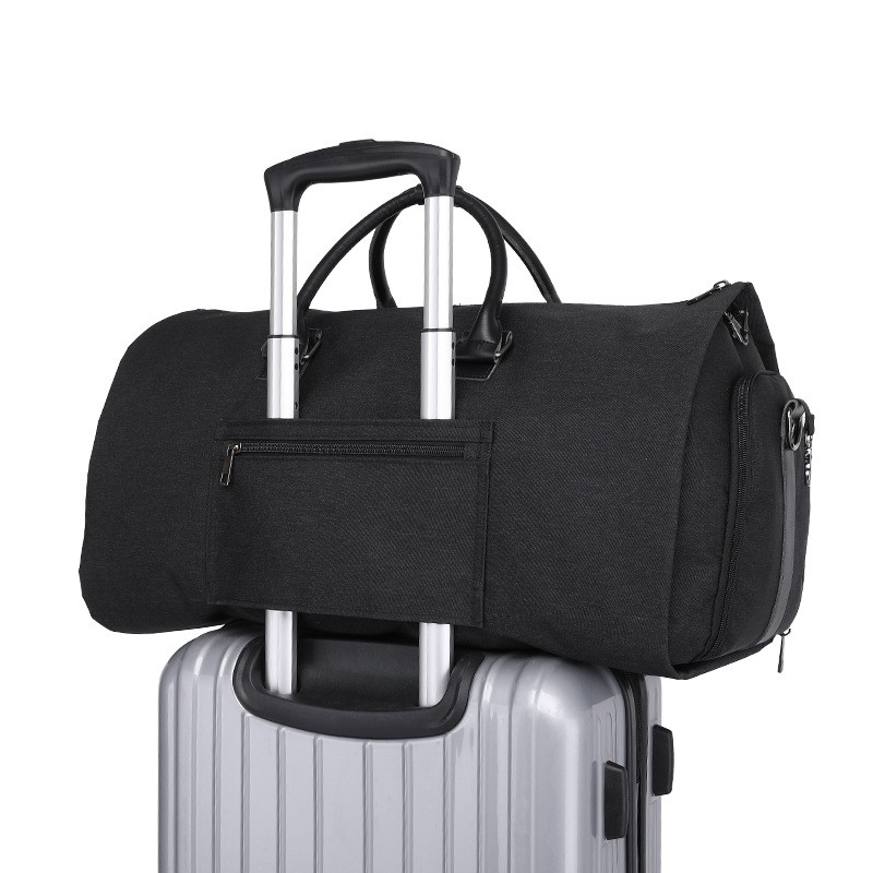3in1 Faltbare Reise Tasche Multifunktions Business Bag mit Integrierter Kleidertasche   Schuhfach - Schwarz