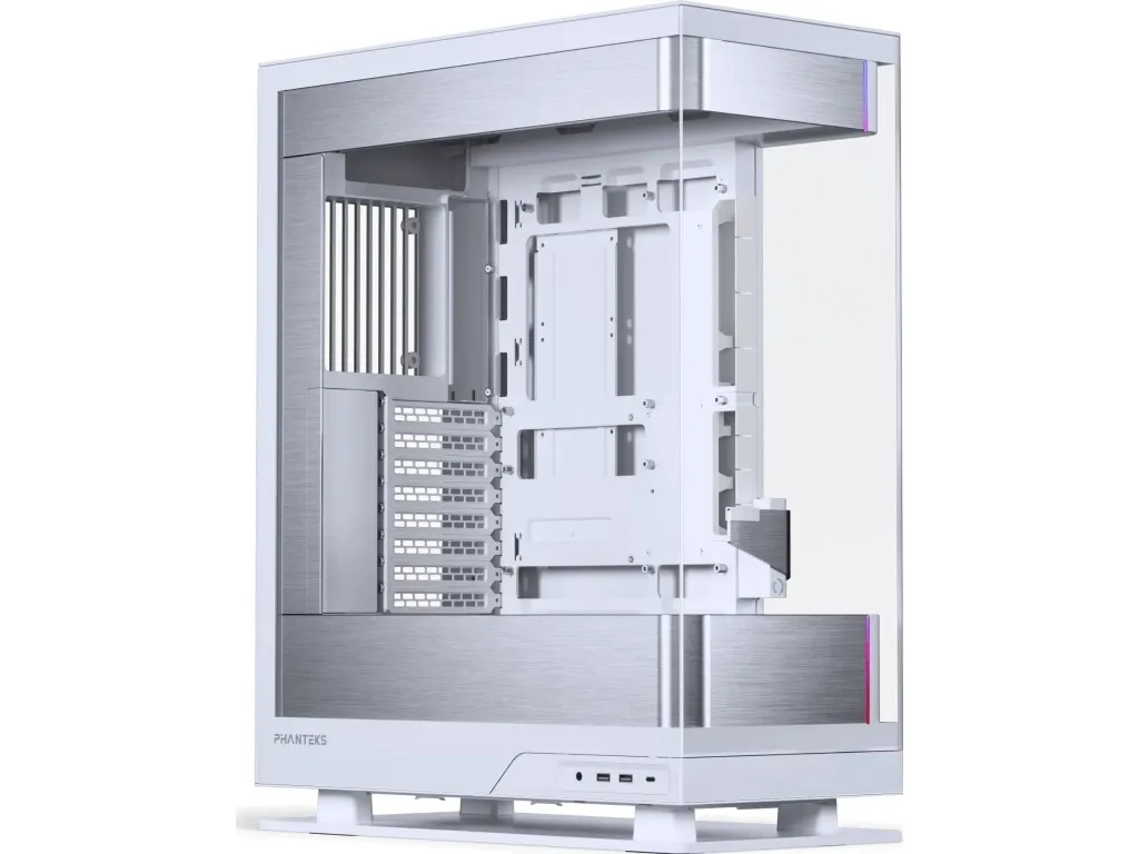 Phanteks Evolv Series X2 - Mid tower - udvidet ATX - sidepanel med vindue (hærdet glas) - ingen strømforsyning (ATX) - sølvhvid - USB/Lyd
