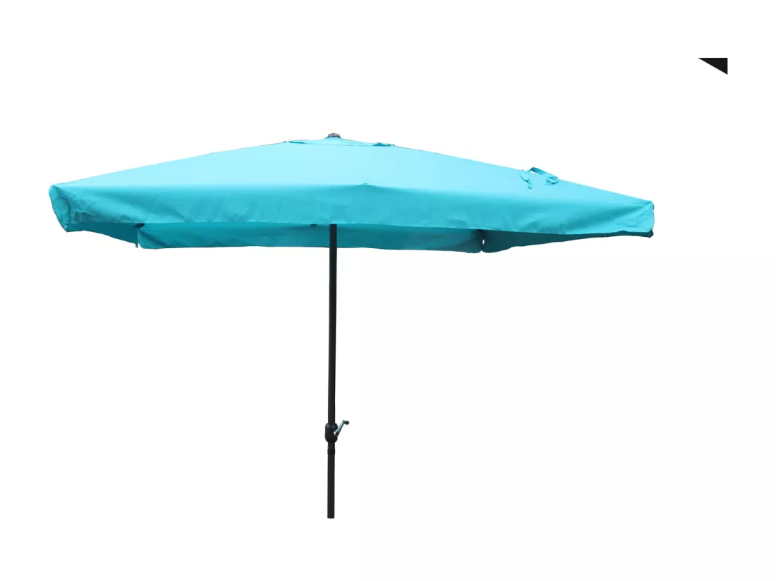 Parasol droit carré 2,95 x 2,95 m bleu PALERME