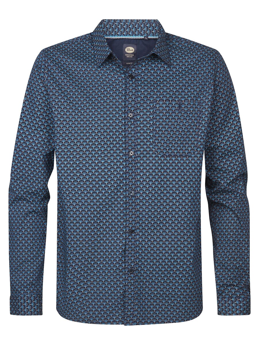 INDÚSTRIAS PETROLÍFERAS<br>Camisa estampada com corte reto