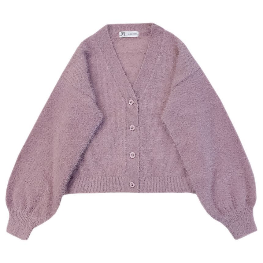 Glotto - Fluffy effen vest met knoopjes