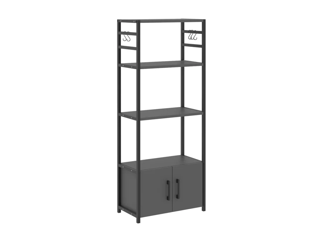 Etagère de cuisine Arhuni 139 x 56 x 30 cm noir anthracite