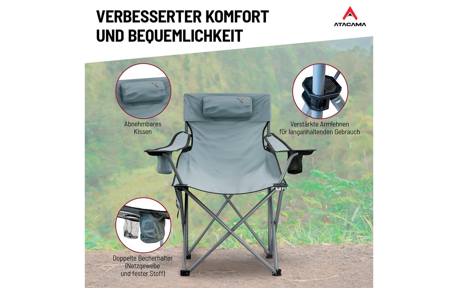 Campingstuhl DunkelgrauCamping-Sitzgelegenheit
