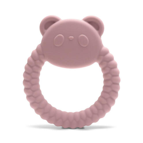 Hochet de dentition en silicone Panda Rose - LORELLI
