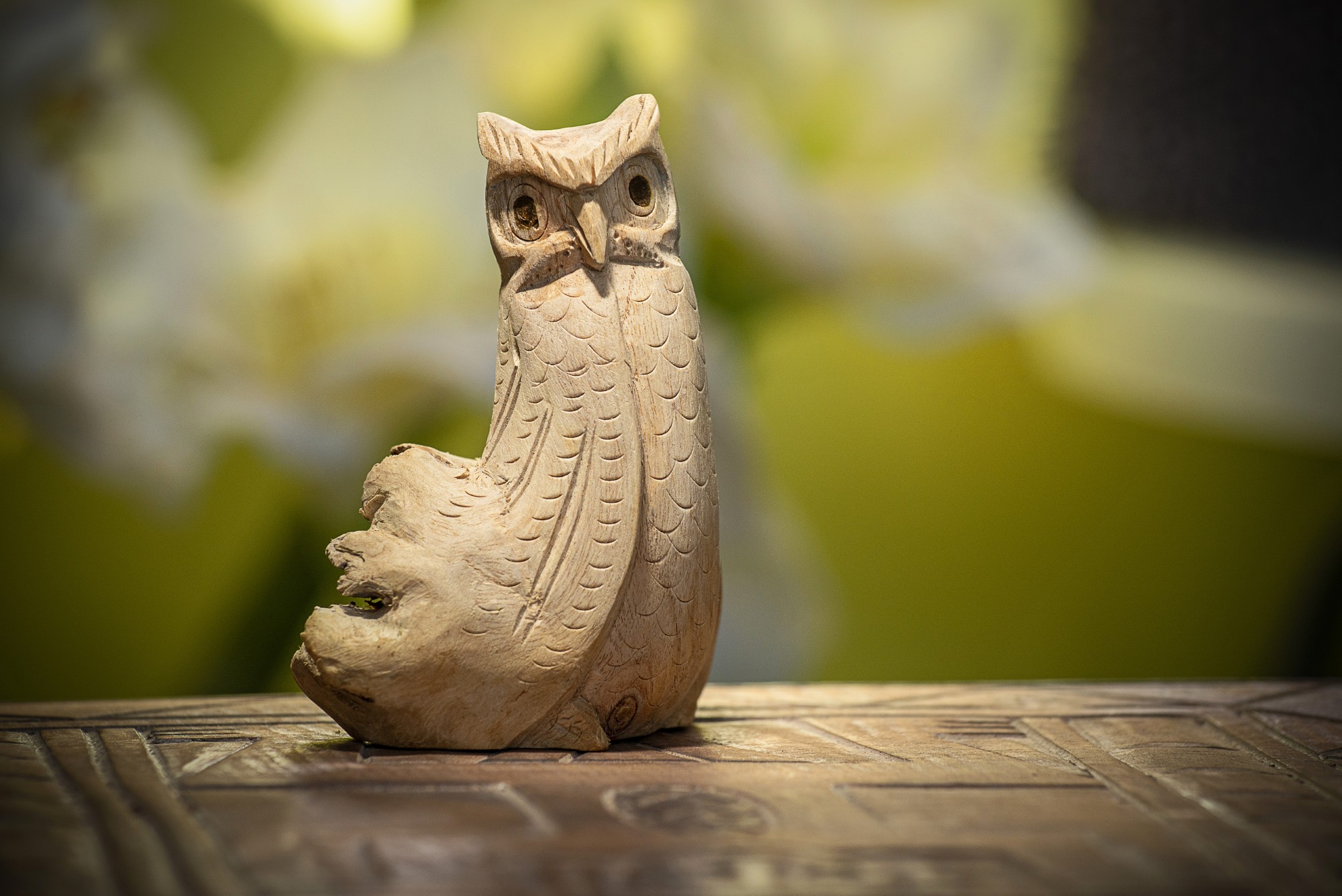 Figur 'Eule' aus Holz, Ø 7,5 cm, H 7 cm von fischer's lagerhaus