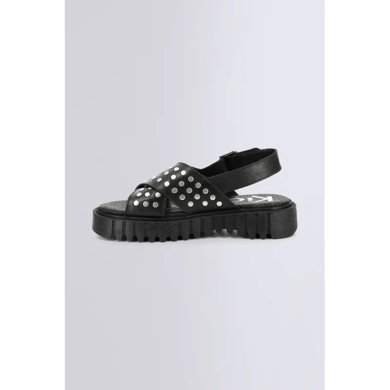 KICK FACT NOIR SANDALES Cuir Femme