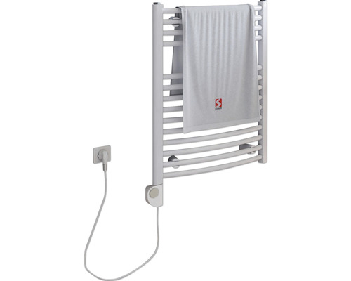 SCHULTE Europa elektrische handdoekwarmer, verwarmingselement links, 50 x 69,5 cm, 300 W, met 3 regelbare verwarmingselementen, wit