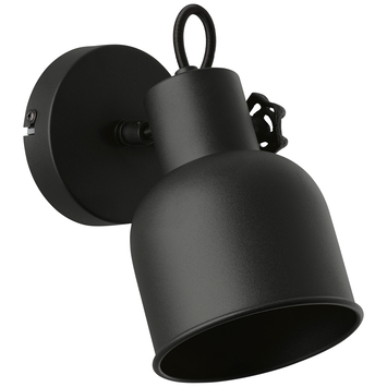 Brilliant wandspot Rolet 1-lichts zwart
