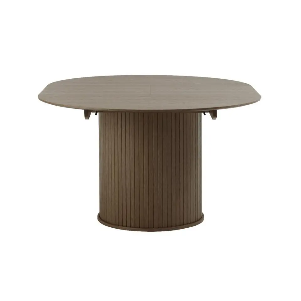 Eettafel Rond Donkerbruin - Uitschuifbaar - Ø120-167cm - Nola