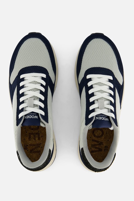 Woden Nicoline Sneakers blauw Textiel