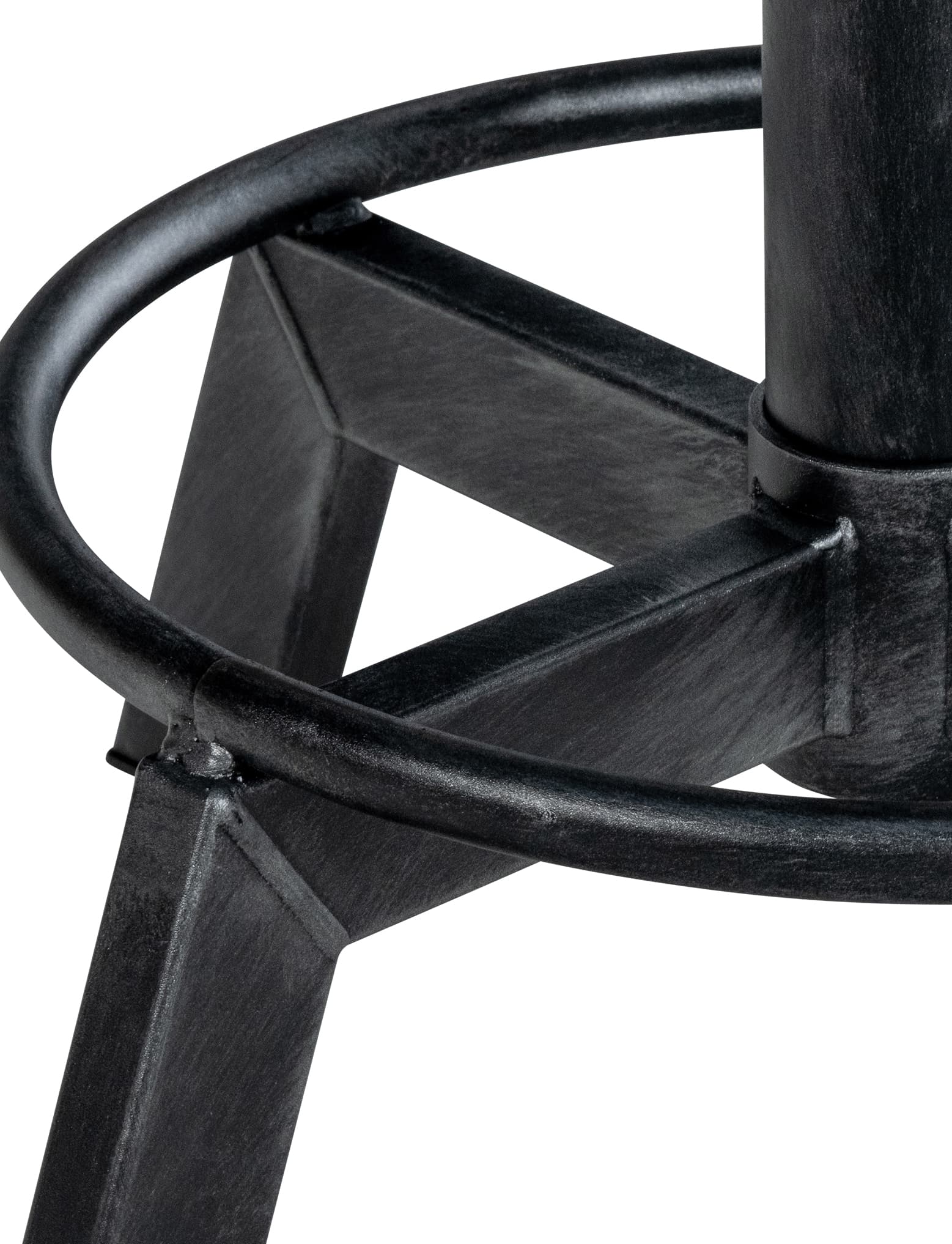 CLP Sitzhocker Destin mit Kunstlederbezug I Hocker im Industrial Design I gepolstert und höhenverstellbar