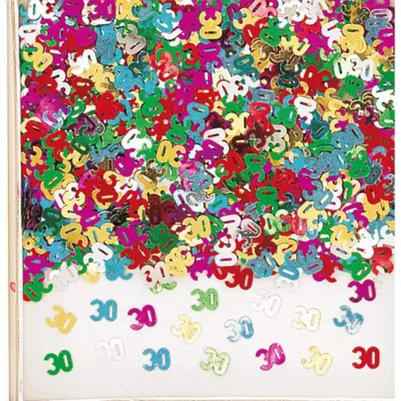 amscan Konfetti Zahl 30 mehrfarbig 14 g