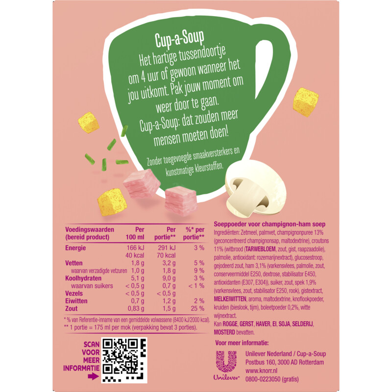 Knorr Cup-a-soup champignon ham