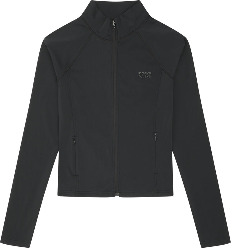 7 Days Active Womens Fullzip Top 001 black