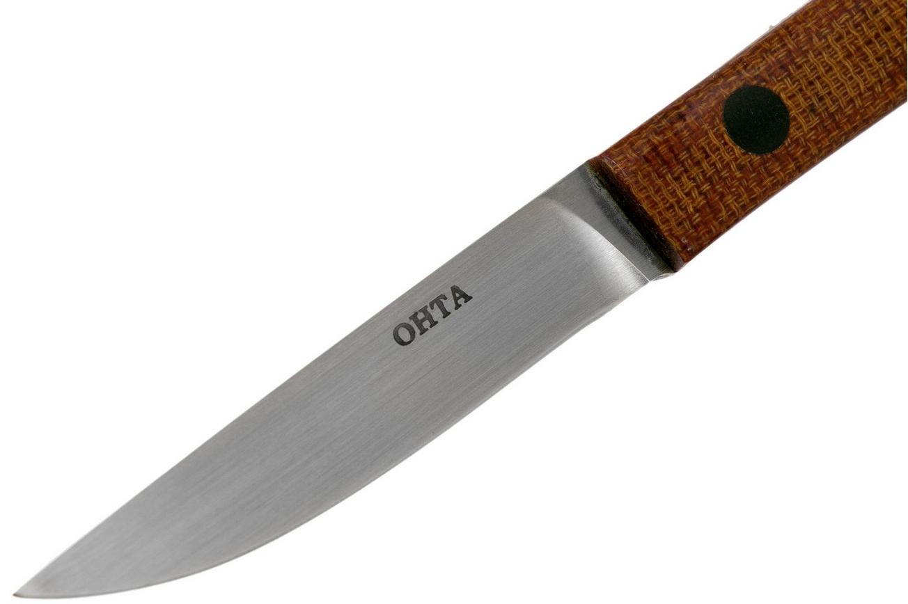 Ohta OFB SS 65 Natural Canvas Micarta vaststaand mes