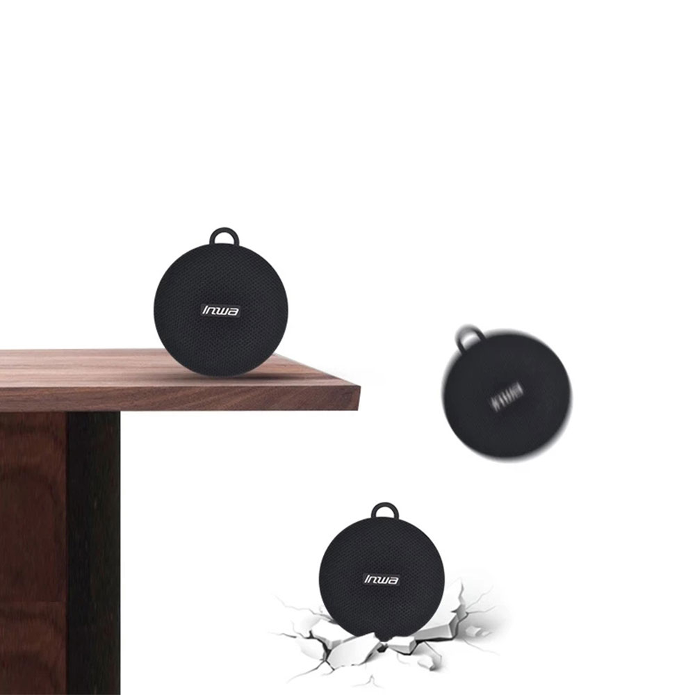 5W Mini Bluetooth Lautsprecher Subwoofer Spritzwasserfest (IPX7) mit Fahrradhalterung - Schwarz