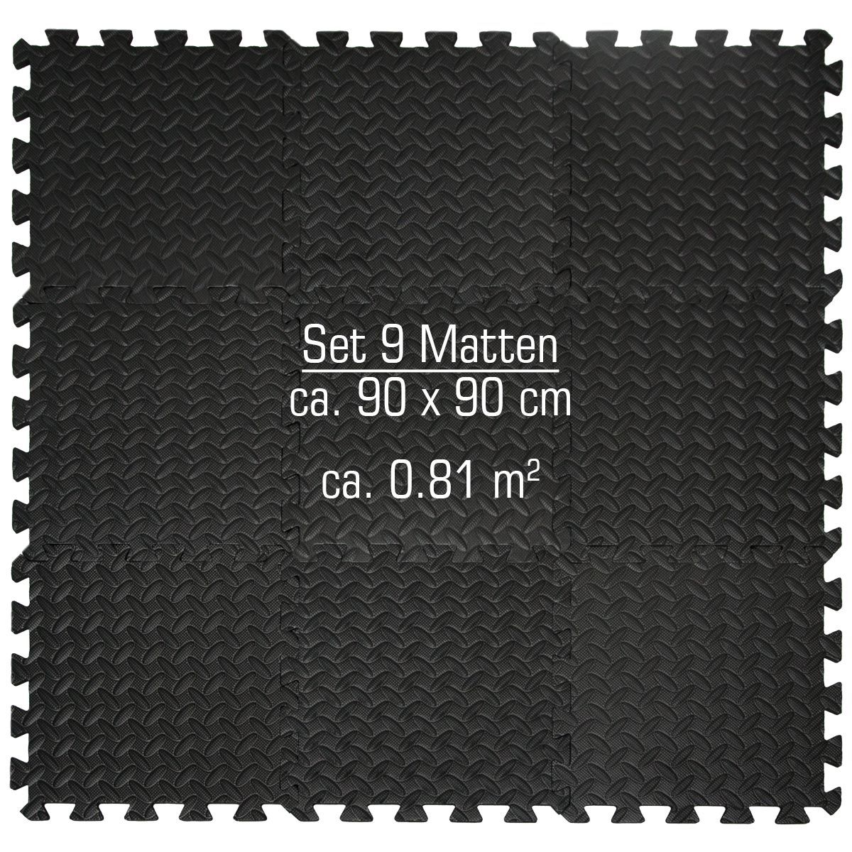eyepower Trainingsmatte 30x30x1 cm 9er Set