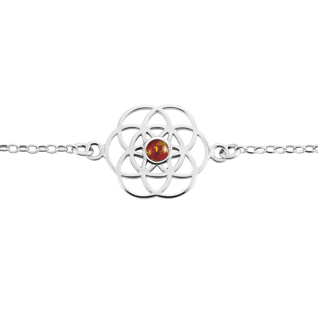Bracelet Argent Blanc Aeson Ambre