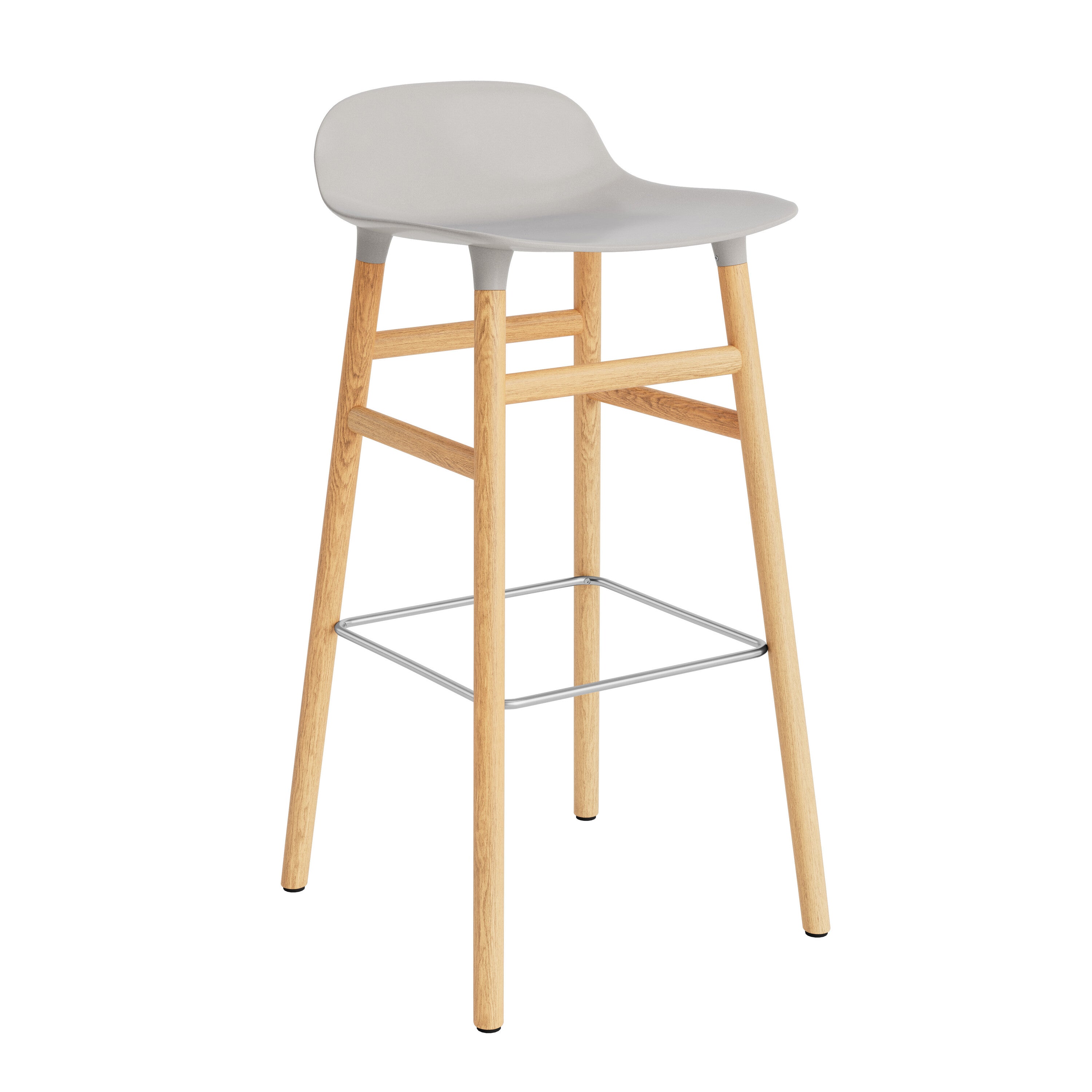 Normann Copenhagen Form Barkruk Low 75 cm - Eiken - Warm Grijs