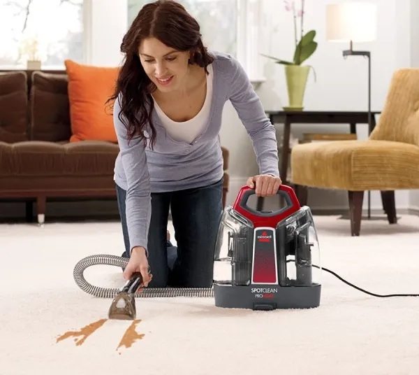 BISSELL SpotClean 3698N - Tæpperenser - beholder - uden pose - hvid/rød