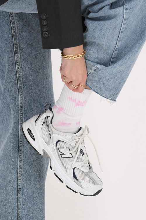 Tie dye sokken roze