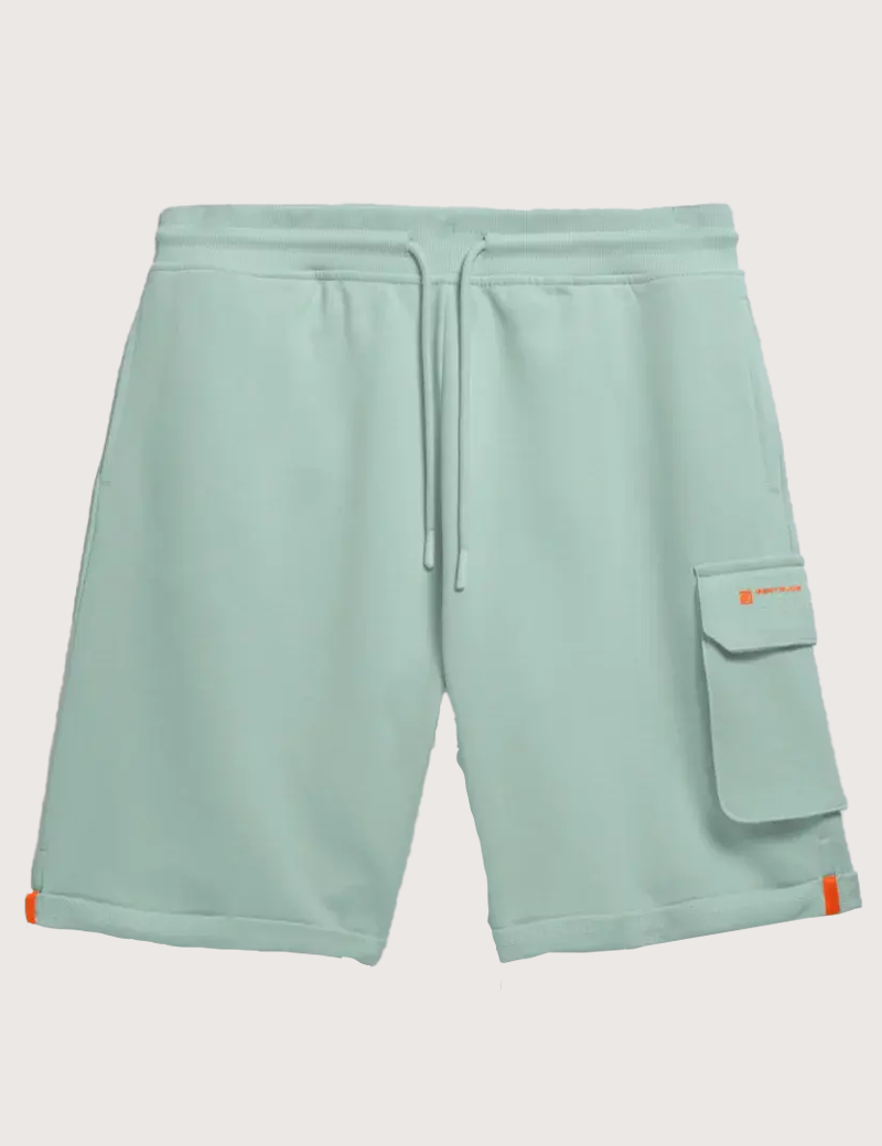 GERTRUDE&GASTON SHORT MOLLETON CARGO IVAN VERT DE GRIS