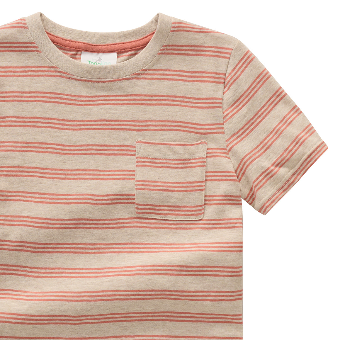 Topolino Pure Collection Jungen T-Shirt mit Streifen orange / beige