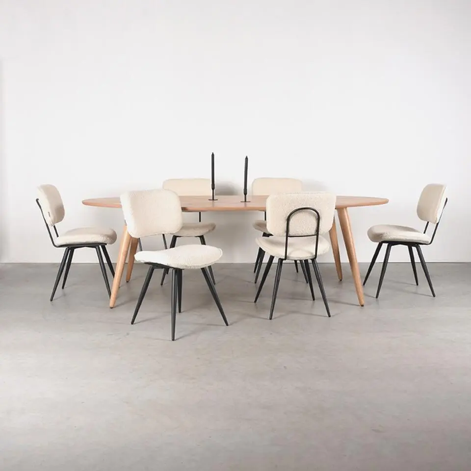 LABEL51 Eetkamertafel Ines - Naturel - Eiken - 240 cm